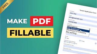 Turn PDF Documents into Fillable Forms for FREE