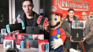 Unboxing the FIRST EVER Sold Nintendo Switch After Staying Awake for 48 HOURS