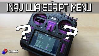 How to get into the menu for the INAV LUA script on a Horus/TX16s/T16/T18