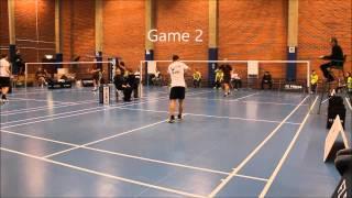 Swedish badminton league Västerås vs Spånga - Jesper de Waal vs Björn Sidfalk