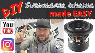 DIY subwoofer installation : ohm svc dvc series parallel wiring. 2020