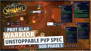 Prot Glad Warrior - UNSTOPPABLE PVP SPEC | Wow SoD Phase 5