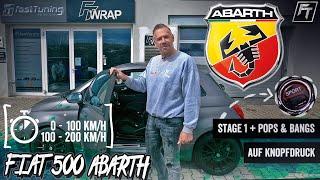 Fiat 500 Abarth Tuning | Stage 1 + Pops & Bangs auf dem Sportknopf | Zeit 0-100 km/h | FastTuning