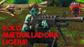  ¡GANANDO SOLO con AMETRALLADORA LIGERA!  ~ FORTNITE