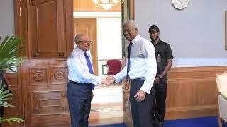 PRESIDENT IBRAHIM MOHAMED SOLIH MEETS FORMER PRESIDENT UZ. MAUMOON ABDUL GAYOOM - 22/11/2018