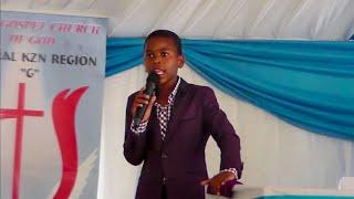 12 Year Old Kwanele Preaching a Powerful Sermon "I Was Chosen In Eternity"