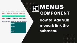 How to  Add Sub menu & link the submenu