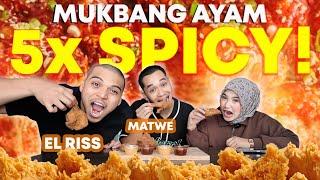 MUKBANG 5X SPICY CHICKEN WITH UPIN IPIN AI TEAMSAMPAI TERCABUT BULU MAT4 AYRA!!