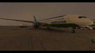 Navoi - Tashkent B787-8 Uzbekistan airways #msfs2020 #msfs2024 #xplane12 #xplane11