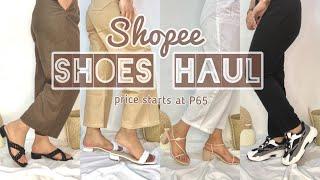 SHOPEE SHOES HAUL (block heels,flats,doll shoes & rubber shoes) | price starts at P65