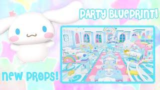 Cinnamoroll Amusement Park Party 001 Blueprint! | Roblox My Hello Kitty Cafe | Riivv3r