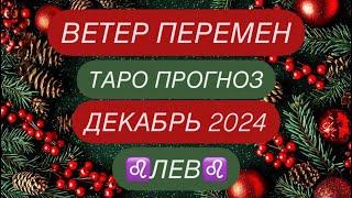 ️ЛЕВ️ ВЕТЕР ПЕРЕМЕН. ДЕКАБРЬ 2024. ТАРО ПРОГНОЗ