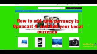 Opencart 4 add a local currency or currency in your country or add any currencies