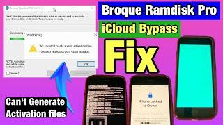 iPhone 8 Plus iCloud Bypass Fix Can't Generate Activation Files By Broque Ramdisk PRO