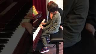 The first piano lesson  / Hello Piano student Julian Teacher- Irina Mints