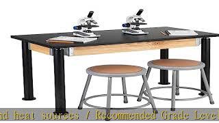 Learniture Adjustable-Height Science Lab Table w/Chemical Resistance Top (24" W x 48" L)