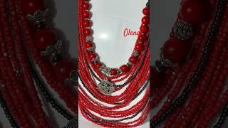 Handmade ethnic necklace "Koráli" ️🩶 by Olena