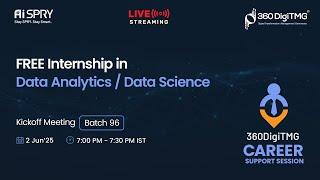 Free Data Analytics / Data Science Internship | Batch 96 | 360DigiTMG