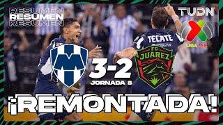 Resumen y goles | Monterrey 3-2 FC Juárez | Liga Mx -AP2024 - J8 | TUDN