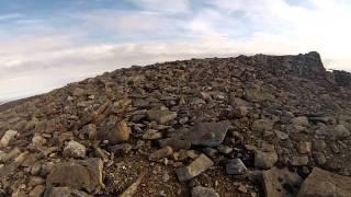 Reaching summit of Torfajökull in Landmannalaugar