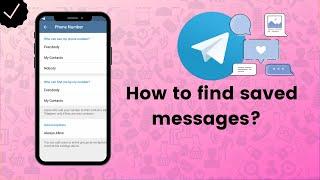 How to find saved messages on Telegram? - Telegram Tips