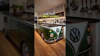 These Volkswagen bus kitchen sinks look incredible! #volkswagen #nostalgia #interiordesign