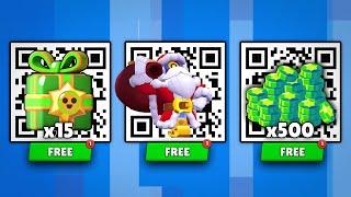 FREE!  x15 CHRISTMAS GIFTSSANTA STU SKIN QR CODE | BRAWL STAR QR CODE 2024 | BRAWL STAR NEW UPDATE