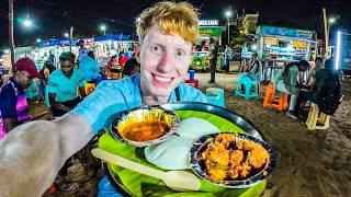 My First Time in South India!! Seafood Feast on Chennai's 2km Beach 