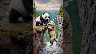 An adventure between a panda and his dog friend  #PandaRescue #CuteAnimals #AnimalRescue