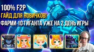 Лучший Гайд на 10 Гигнанта для Новичков В Summoners War | 100% F2P Монстры и Руны!