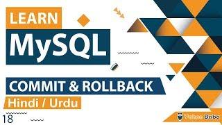 MySQL COMMIT & ROLLBACK Tutorial in Hindi / Urdu