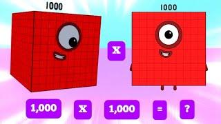 MULTIPLICATION WITH NUMBERBLOCKS | MULTIPLY SAME BIG NUMBER | LEARN TO COUNT | hello george