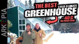 The Most Efficient Greenhouse on Earth | $100 a year to heat in -40C with Sand Battery Thermal Mass