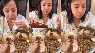 SINIGANG NA SALMONE, BICOL EXPRESS, PORK ARROSTO | PINOY MUKBANG