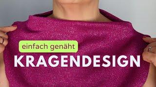 Kragendesign für Tops, Pullis, Kleider