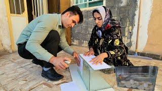 Efforts in difficult circumstances...Fatemeh's efforts continue, from reconstruction to sewing