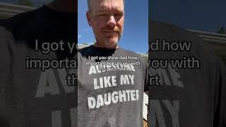 Proud dad of awesome daughters shirt #fathersday #dad #daddaughter #gift #fok