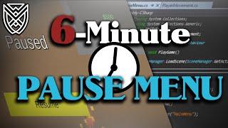 6 Minute PAUSE MENU Unity Tutorial