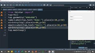Python Tkinter Entry Widget in Detail | Python TKinte Tutorials in Hindi 09