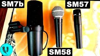 SHURE SM7B vs SM58 vs SM57 | SHURE SM7B Review, Demo & Shootout for Vocals, Singing, Podcasts