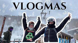 VLOGMAS day 1 : SNOWBOARDING TRIP! 