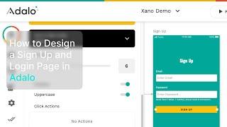 How to Design a Sign Up and Login Page in Adalo