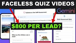 $800 Per Lead - Ai Quiz Niche Videos That Actually Make Money [Free Gemini Coder Ai]