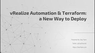 Aria Automation and Terraform - A New Way to Deploy