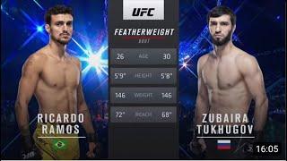 UFC 267 ЗУБАЙРА ТУХУГОВ VS РИКАРДО РАМРС #ufc267 #tukhugov #ramos #бой