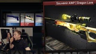 ВЫПАЛ СУВЕНИРНЫЙ ДРАГОН ЛОР ПРЯМО С ЗАВОДА В КСГО + РЕАКЦИЯ! / Drop souvenir awp dragon lore in CSGO