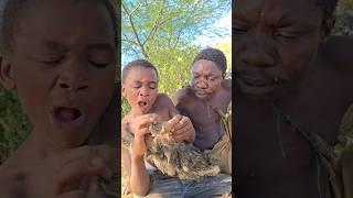 chaabaa teaching young brother how to eat monkey intestine #reels #africa #shorts #trending #video