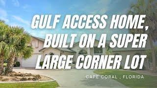 Gulf Access Home on a Corner Lot in Cape Coral, Florida