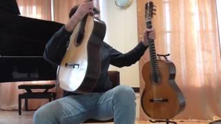 Spruce vs. Cedar top classical guitar comparison - Viktor Fogas lattice concert guitars