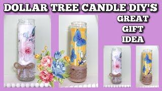 QUICK AND EASY DOLLAR TREE CANDLE DIY'S